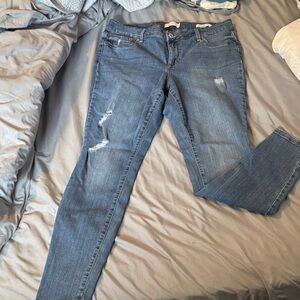 Jessica Simpson Blue Distressed Skinny Jeans